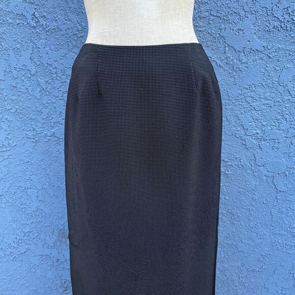 Vintage Column Skirt Plaid Maxi Minimalist Classic by Larry Levine office work - Picture 4 of 10